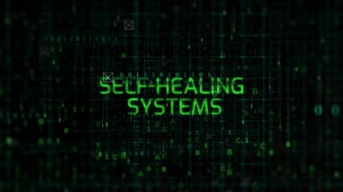 Futuristic Digital Code Grid Title Reveal Animation