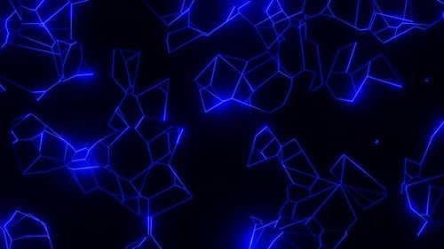 Blue Abstract Glowing Patterns Background Vj Loop Animation In 4K