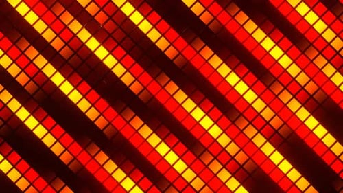 Red And Orange Glowing Pixels Movement Background Vj Loop In 4K