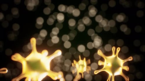 Fluid Microscopic Organisms Floating and Dividing in Abstract Space