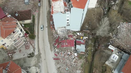 Luftbild des Erdbebens der Stadt Malatya