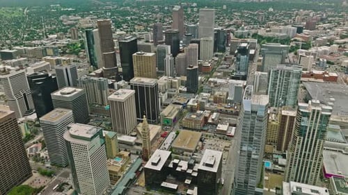 Denver Colorado Skyline Cityscape Aerial drone view