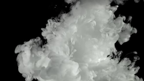 White Smoke Effect on Black Background