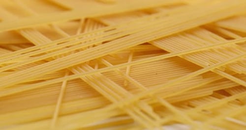 Pasta Backgroud Macro View of Dry Authentic Italian Spaghetti