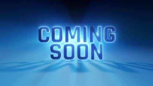 Glowing Blue Neon Coming Soon Title Animation