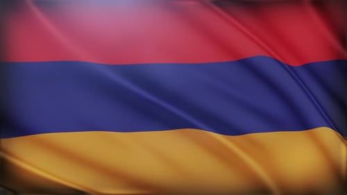Waving Flag of Armenia Seamless Loop Background