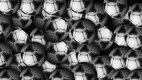 Schwarzer weißer Loop-Animationshintergrund für Fußball