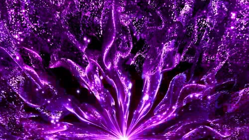Abstract Purple Energy Particles Flowing Background Animation