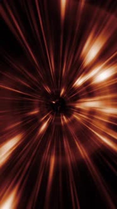 Orange Light Speed Tunnel Travel Abstract Background