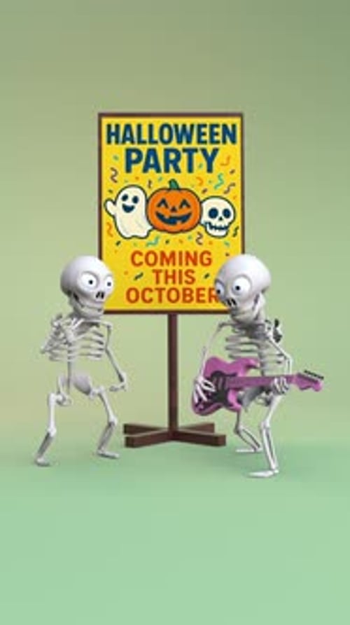 Halloween Rock Party Poster Loop