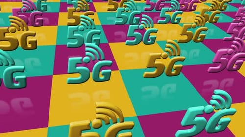 Abstract 5G Network Technology Looping Background