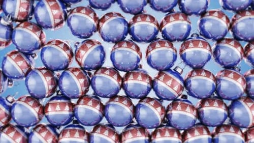 Animated Falling Christmas Baubles Holiday Background