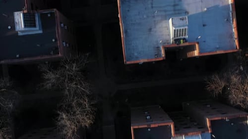 Aerial View of City Buildings from Above