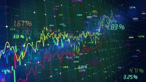 Animated Financial Stock Market Data Chart Background