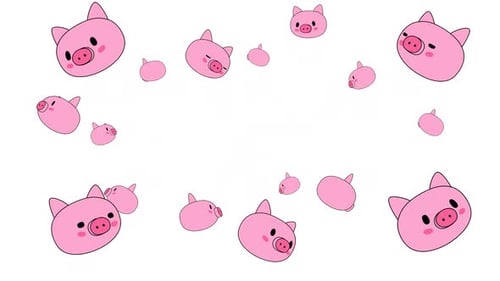 Animals Face Alpha Animation