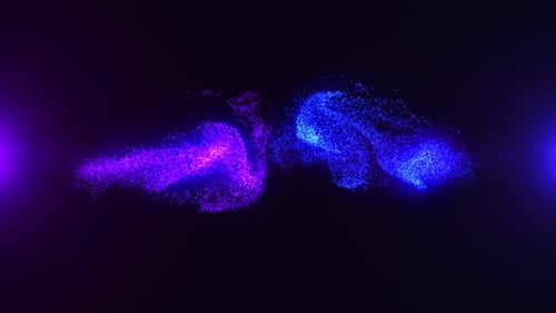 Neon Particle Fluid Logo Reveal Intro