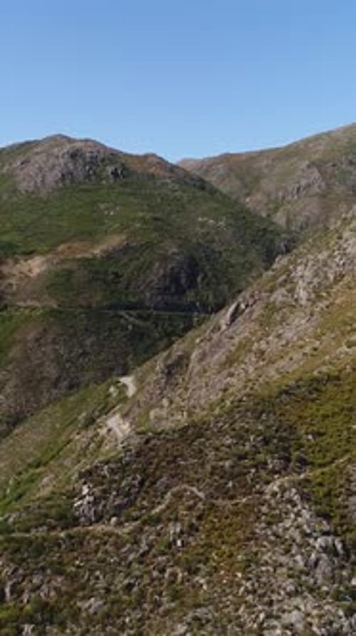 Vertical Video of beautiful mountains aerial video shot
