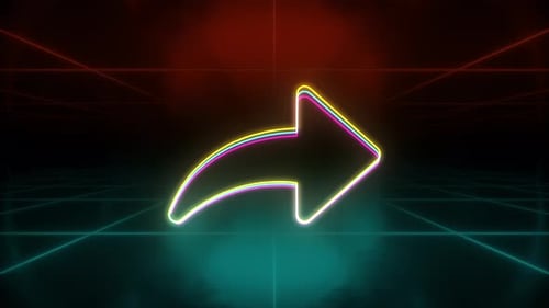 Share Icon Animation Retro Background