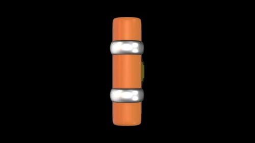 Sleek Orange Modern Device Side View