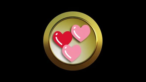 Icono de corazones de amor