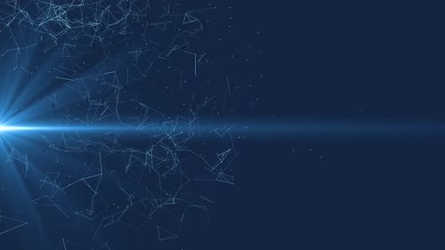 Tunnel numérique Big Data carré avec une matrice futuriste faisant voler des données sur les structures numériques émergentes