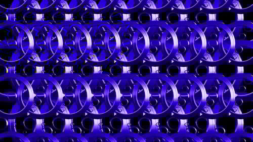 Boucle de fond 3D en cercle géométrique bleu abstrait