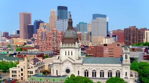 Minneapolis, Minnesota / USA - June 7, 2019: Minneapolis Basilica of Saint