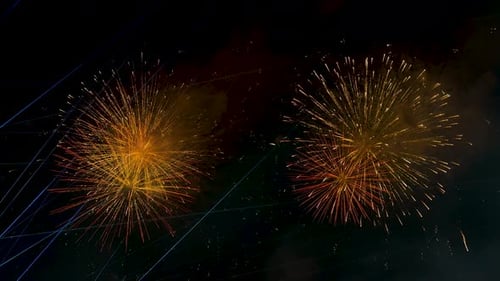 Vibrant Fireworks Celebrating Mexico's Independence Day Festivities