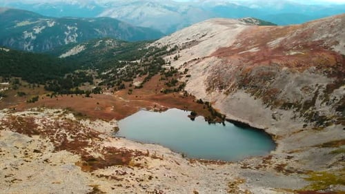 Aerial View of an Alpine Mountain Lake Media