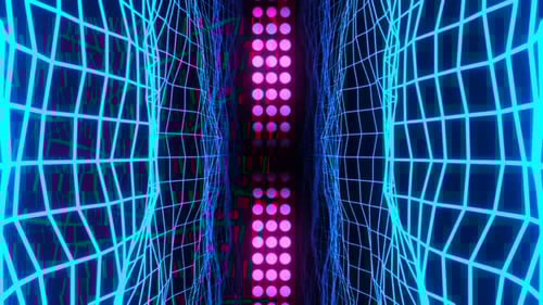 Pink And Blue Cyberspace Trance Style And Flashing Lights Background Vj Loop In 4K