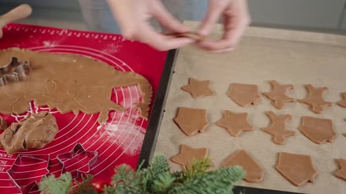 Making Festive Christmas Gingerbread Cookies at Home
