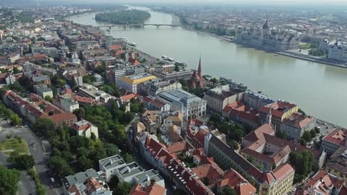 Budapest City and Danube River