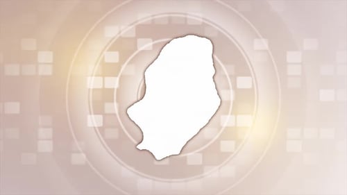 Animated Map Outline Reveal with Corporate Digital Background