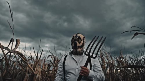 Halloween Killer in a Cornfield