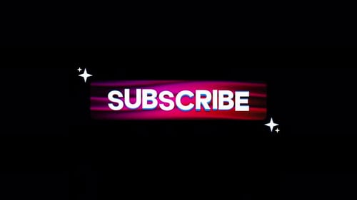 Animated Subscribe Button with Glitch Effect and Sparkles