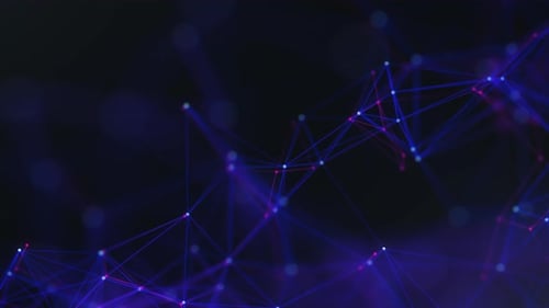 Abstract Geometric Network Lines and Dots Background