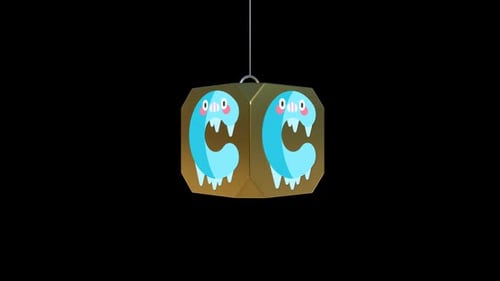 Rotating Icy Letter C on Gold Geometric Object Shattering Reveal