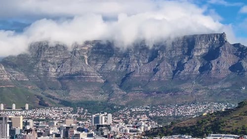Table Mountain au Cap, dans l'ouest du Cap, en Afrique du Sud.
