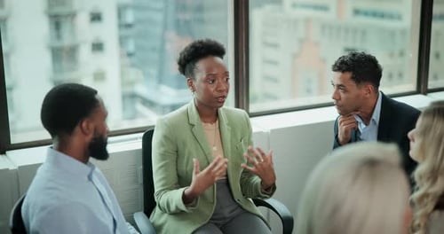 Diverse Group Working Together in Office