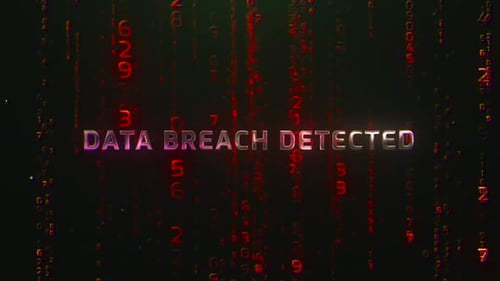 Data Breach Detected Digital Hacker Program Coding Futuristic Hacking Codes Background