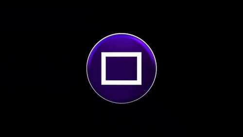 Modern 3D Animated Stop Button Icon Rotation