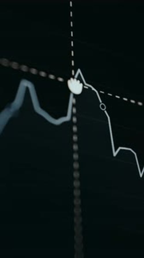 Digital Display of a Financial Stock Market Graph