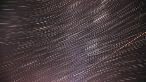 Star Trails Time Lapse in the Night Sky