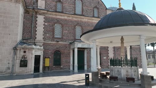 Historical Zagnos Pasha Mosque Entrance In Balikesir