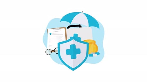 Medical Protection and Insurance Flat Design Animation