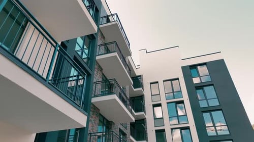 Exterior of a Multistorey Building The House Has Just Been Built New Building