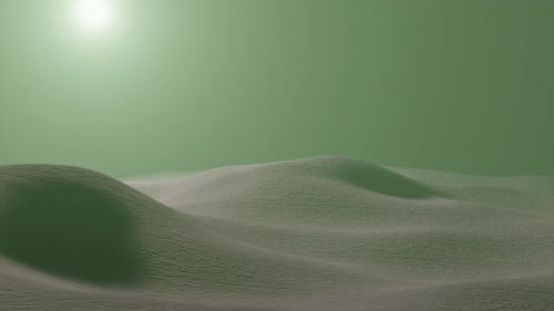 Animación abstracta en 3D de colinas de arena