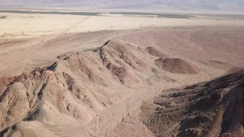 Dry desert landscape, Aerial view