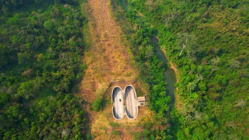 Drone footage of wildlife corridor bridges