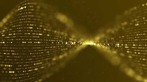 Abstract Golden Fluid Particle Wave Motion Background